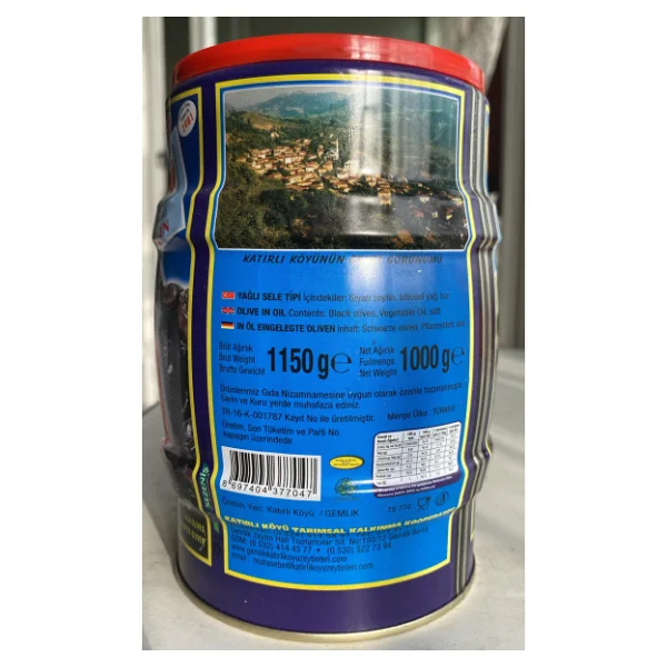 Katırlı Köyü 1 kg Hazır Kahvaltılık Siyah Zeytin - Görsel 4