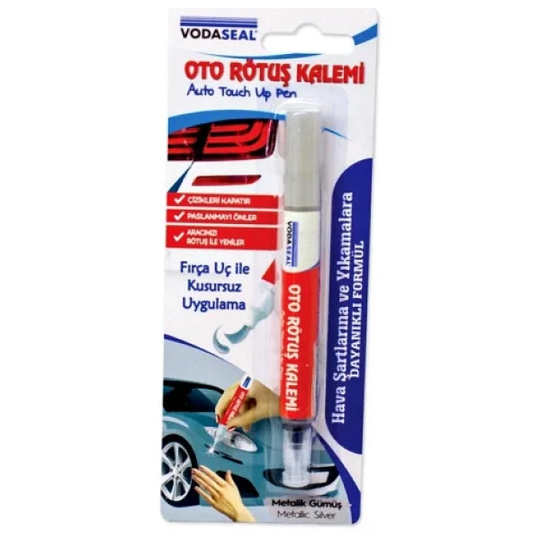 Vodaseal Araç Oto Rötuş Çizik Kalemi Metalik Gümüş Boya Kalemi - Görsel 3