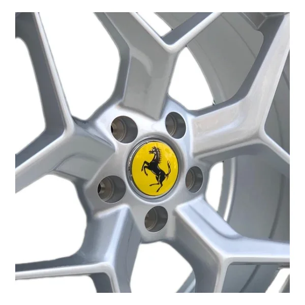 Jant Göbek Arma Ferrari Sticker 4'lü Set - Görsel 2