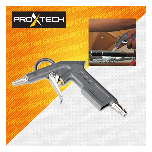 Proxtech Kompresör Saatli Lastik Şişirme 15 Mt spiral Hortumu Hava Tabancası Hava Recor Paket Set - Görsel 3