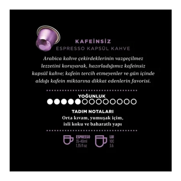 Kahve Dunyasi 5 Peace Decaffeinated Espresso Kapsul Kahve 60 Kapsul - Görsel 5