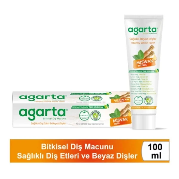 Agarta Doğal Misvak Özlü Florürsüz Diş Macunu 100 ml 4 Adet - Görsel 5
