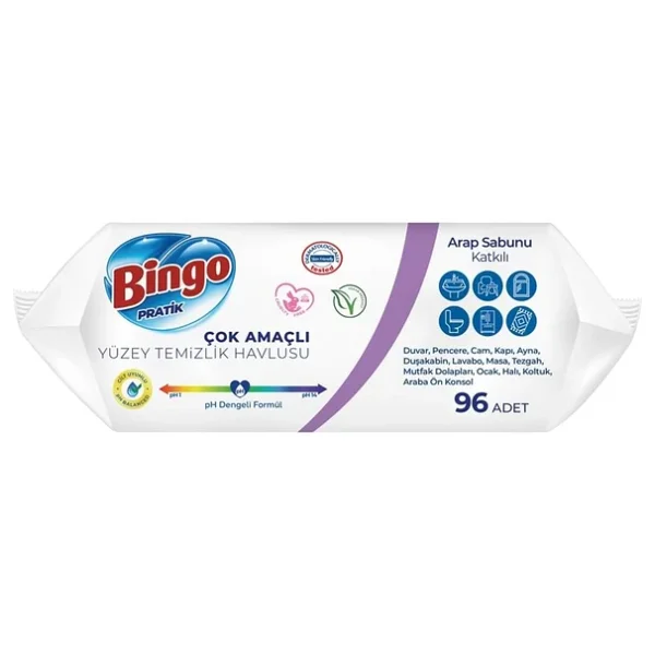 Bingo Arap Sabunu Katkılı Yüzey Temizlik Havlusu 96 Yaprak 2'li - Görsel 4