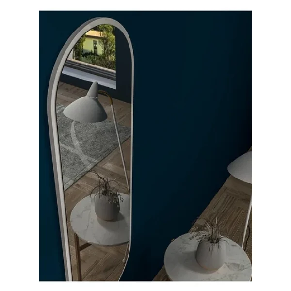 DekorLife Beyaz Oval Dekoratif Boy Aynası 150 X 50 Cm - Görsel 4