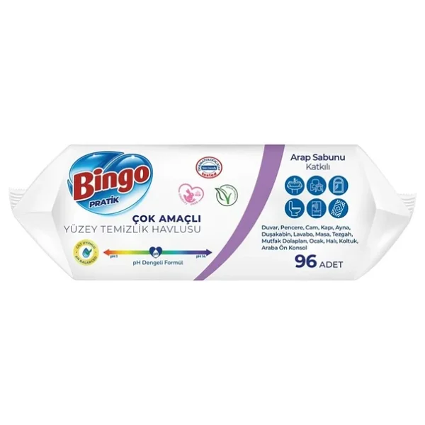 Bingo Arap Sabunu Katkılı Yüzey Temizlik Havlusu 96 Yaprak - Görsel 4