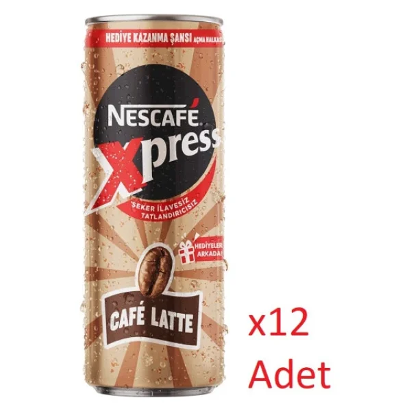 Nescafe Xpress Cafe Latte Şekersiz Soğuk Kahve 250 Ml X 12 Adet - Görsel 5
