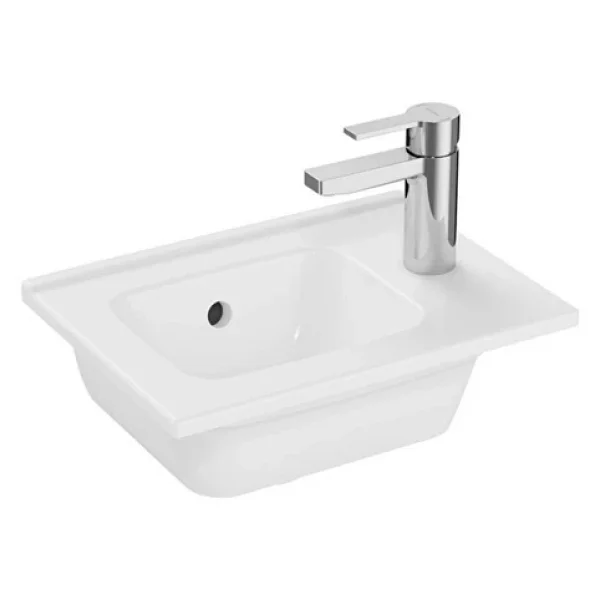 VitrA Mia 7460L003-0029 40 cm Etajerli Lavabo - Görsel 5