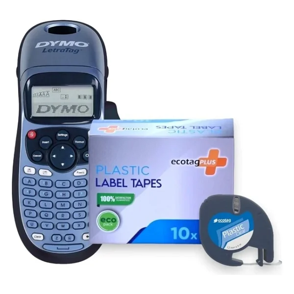 Dymo Letratag Etiket Yazıcı ve Ecotag Muadil Plastik Yedek Şerit Etiket 10'lu - Şeffaf - Görsel 6