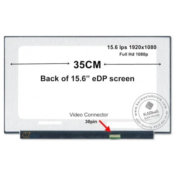 Hp Pavilion Gaming 15-Ec2033nt (4G8u0ea14) Notebook Lcd Ekran, Panel / Ver.1 - 30Pin - Görsel 3