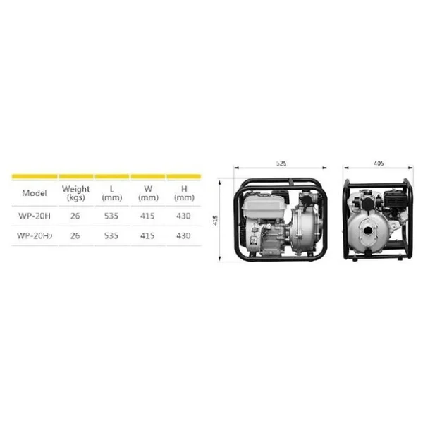 Garden Pro WP-20H2 Yüksek Basınçlı Benzinli Su Motoru - Görsel 7