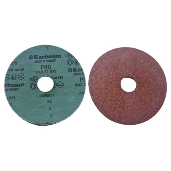 Karbosan Awer11 V115 80 Kum Vulkanize Fiber Zımpara Dayanıklı Ve Uzun Ömürlü Zımparalama 10 Adet Kırmızı - Görsel 3