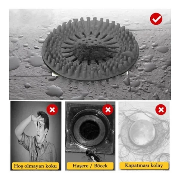 Mithra Life Yuvarlak Silikon Süzgeçli Lavabo Tıpası Mıt1068 - Görsel 4