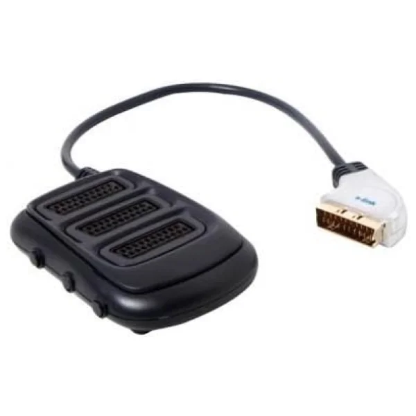 S-Link Slx-Sc35 Scart To 3 Scart Çoklayıcı Metal Kasa Altın Uçlu Kablo - Görsel 2