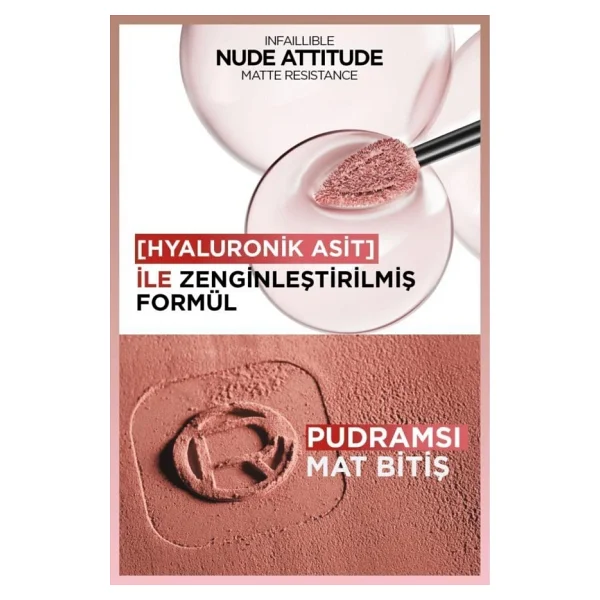 L'Oreal Paris Infaillible Matte Resistance 601 Worth It Likit Ruj - Görsel 8