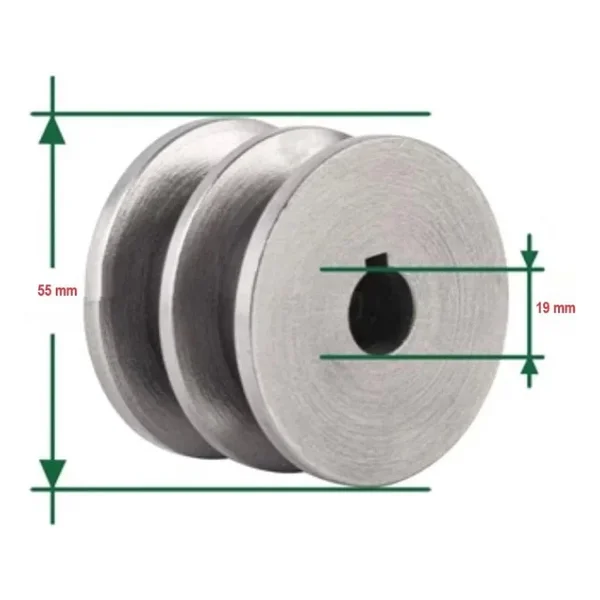 Ilaclama Makinasi Motor Kayis Kasnagi Cift Kanal 19 Mm - Görsel 2