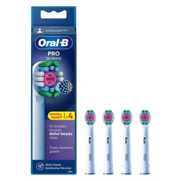 Oral-B Pro 3D White X-Filament 4'lü Diş Fırçası Başlığı - Görsel 4