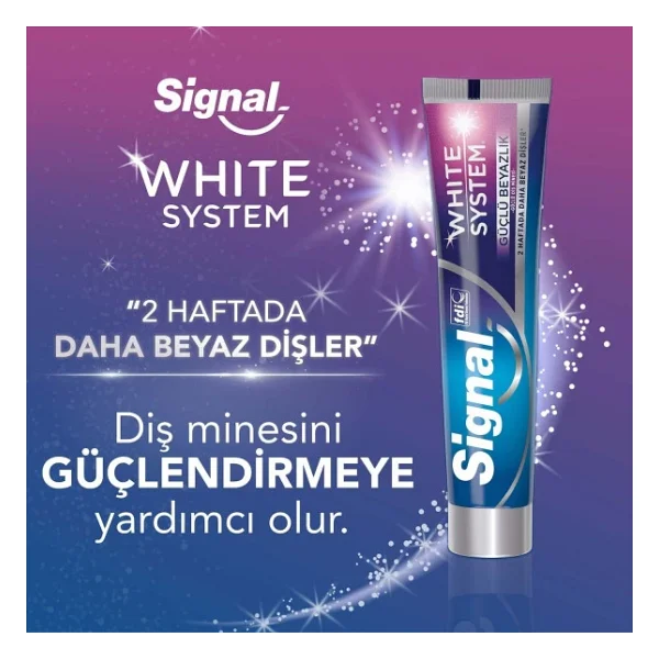 Signal White System Güçlü Beyazlık 75 ml Florürlü Diş Macunu - Görsel 8