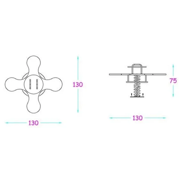 Kompakt Tahterevalli, 4 Kişilik Model - Görsel 3