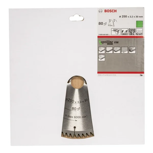 Bosch Optiline Wood 2608640660 250x30 mm 80 Diş Daire Testere Bıçağı - Görsel 5