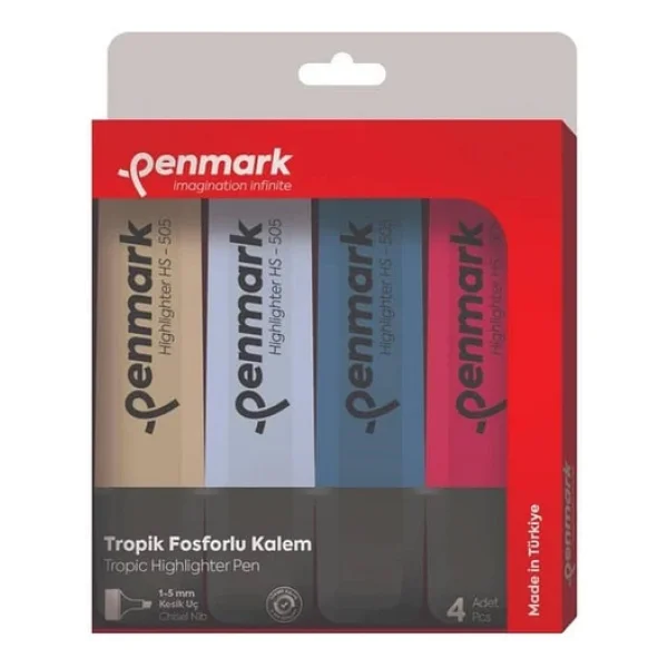 Penmark Tropik 4'lü Fosforlu Kalem Seti - Görsel 6