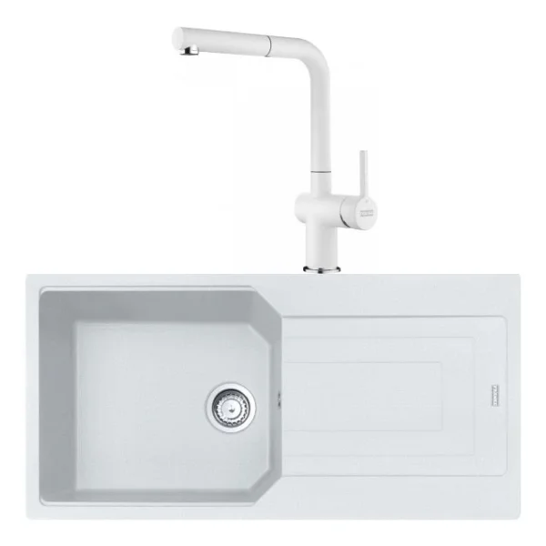 Franke Urban Ubg 611-100 Bianco Granit Eviye + Active Plus Doccia Batarya - Görsel 4