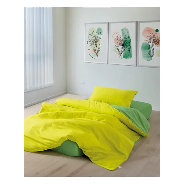 Cozy Home Popping Colors Sarı-Yeşil Tek Kişilik Nevresim Takımı - Görsel 9