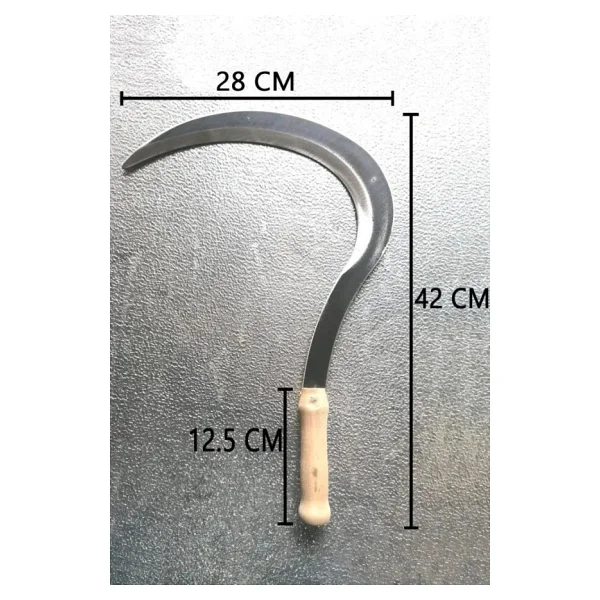 42CM Büyük Ahşap Saplı Ege Tipi Orak - Görsel 3