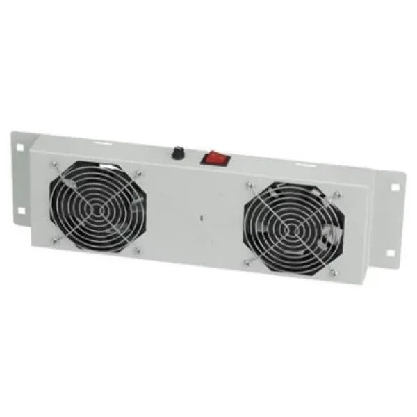 AGER 2li Termostatlı Beyaz Filtreli Fan Modülü Outdoor Kabinetler İçin OT-F2T-A-B2 - Görsel 3