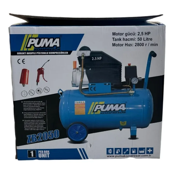 Puma PZ2502/50-2.5M 50 lt Pistonlu Yağlı Kompresör - Görsel 5