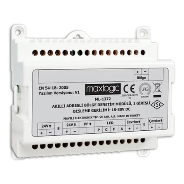 Maxlogic Ml-1372 Akıllı Adresli Sistem Bölge Denetim Modülü, 1 Girişi - Görsel 4