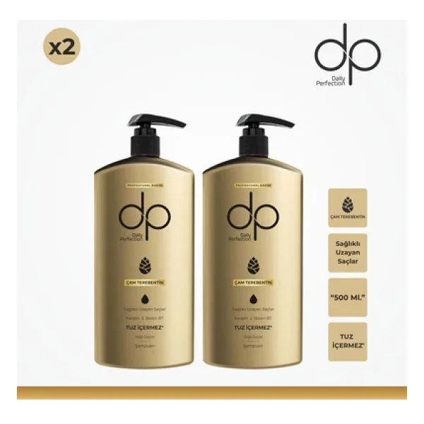 Dp Daily Perfection Şampuan Çam Terebentin Tuzsuz 2 Adet X 500 Ml - Görsel 7