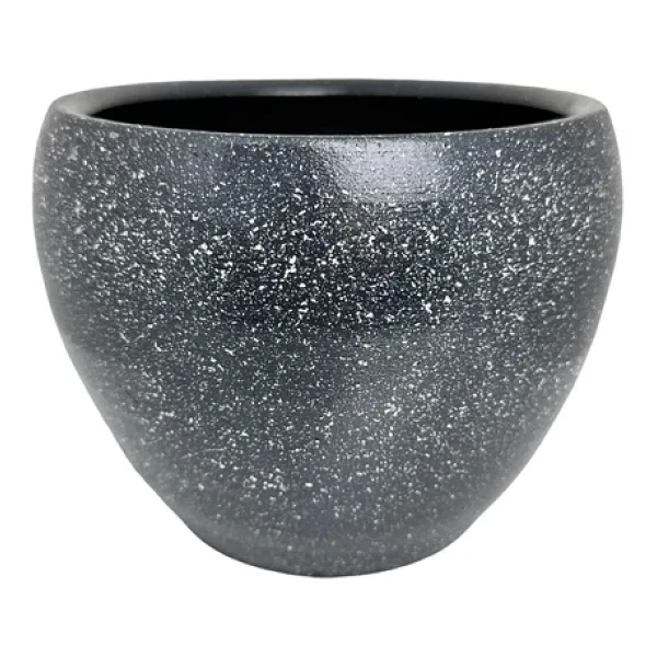 Bitki Tasarımı Gri Granit Toprak Saksı Saksılık Salon Çiçeklik - 15 CM - Görsel 6