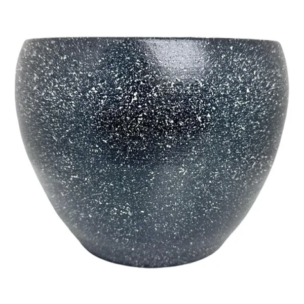 Bitki Tasarımı Gri Granit Toprak Saksı Saksılık Salon Çiçeklik - 15 CM - Görsel 3