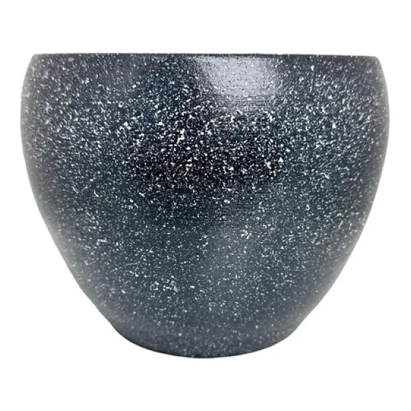 Bitki Tasarımı Gri Granit Toprak Saksı Saksılık Salon Çiçeklik - 15 CM - Görsel 7