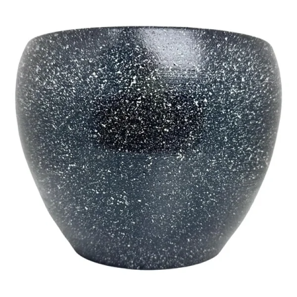 Bitki Tasarımı Gri Granit Toprak Saksı Saksılık Salon Çiçeklik - 15 CM - Görsel 5
