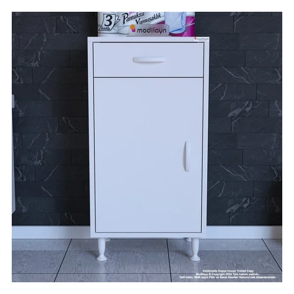Modilayn Emir 40 X 88 X 32,5 Cm Kapaklı Ve Çekmeceli Çok Amaçlı Banyo&Mutfak Dolabı - Görsel 3