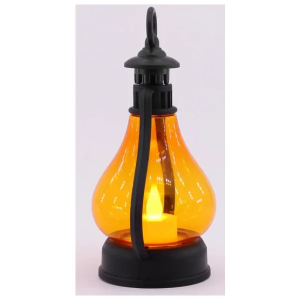 LED Mum Vintage Retro Gaz Lambası Tipi Pilli Dumansız Alevli Dekoratif Yapay Mum Işıldak El Lambası - Görsel 4