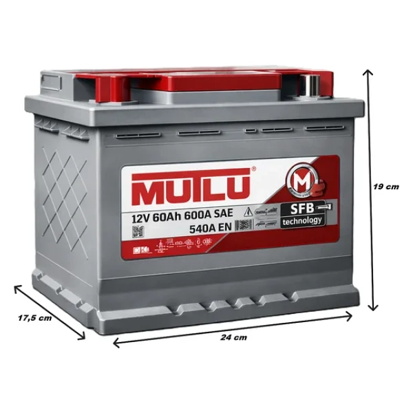 Mutlu SFB Seri 3 12 V 60 Ah 540 A EN Akü - Görsel 2