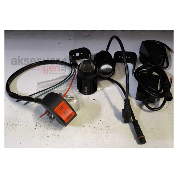 Sym Jet X 125 Motosiklet Sis Farı - Mercekli 2 Renkli Beyaz Ve Sarı Led Far - Görsel 6