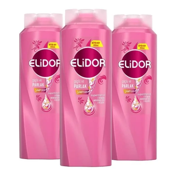 Elidor Superblend Güçlü ve Parlak 650 ml 3 Adet Şampuan - Görsel 4