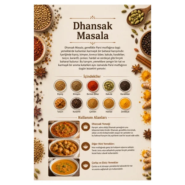 Dhansak Masala 100 gr (1. Kalite) - Görsel 3