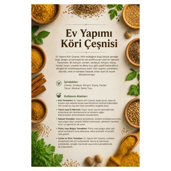 Ev Yapımı Köri Çeşnisi 100 gr (1. Kalite) - Görsel 4