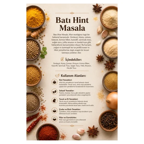 Batı Hint Masala 100 gr (1. Kalite) - Görsel 3