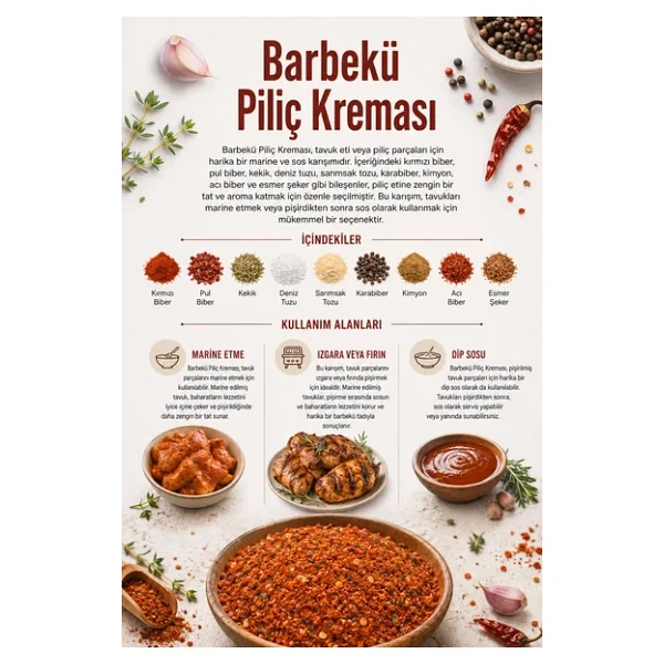 Barbekü Piliç Kreması 100 gr (1. Kalite) - Görsel 3