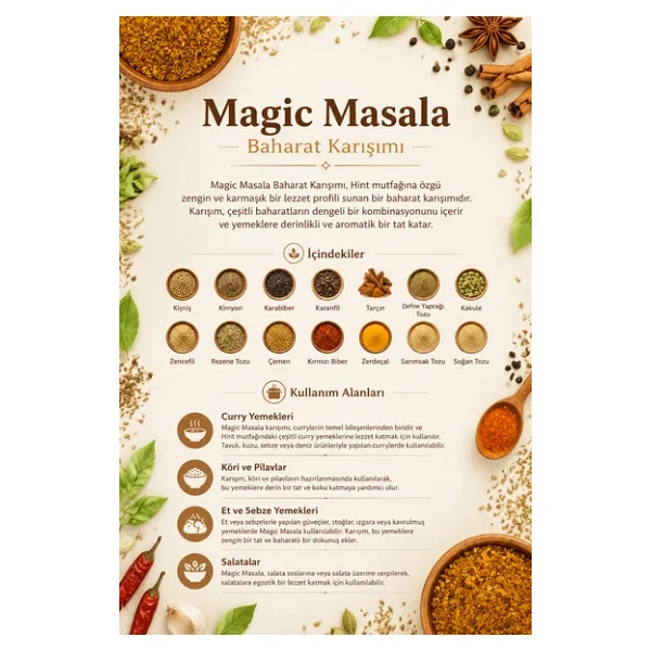 Magic Masala Baharat Karışımı 100 gr (1. Kalite) - Görsel 3