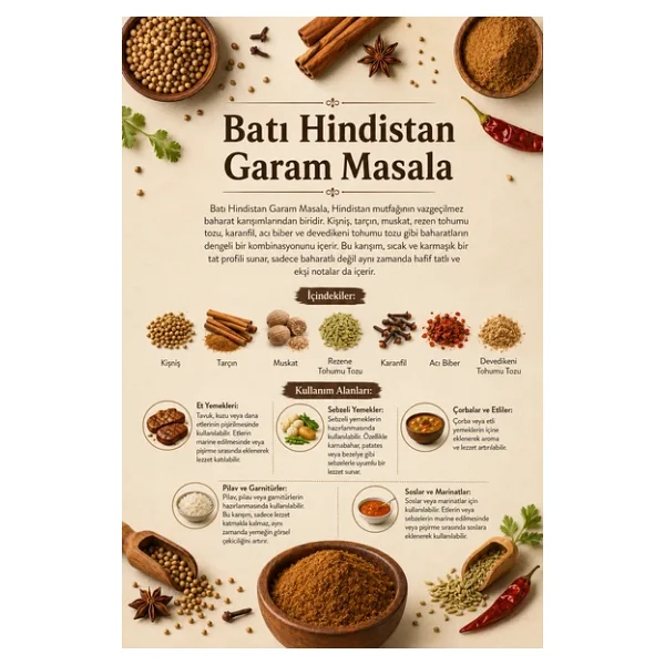 Batı Hindistan Garam Masala 100 gr (1. Kalite) - Görsel 3