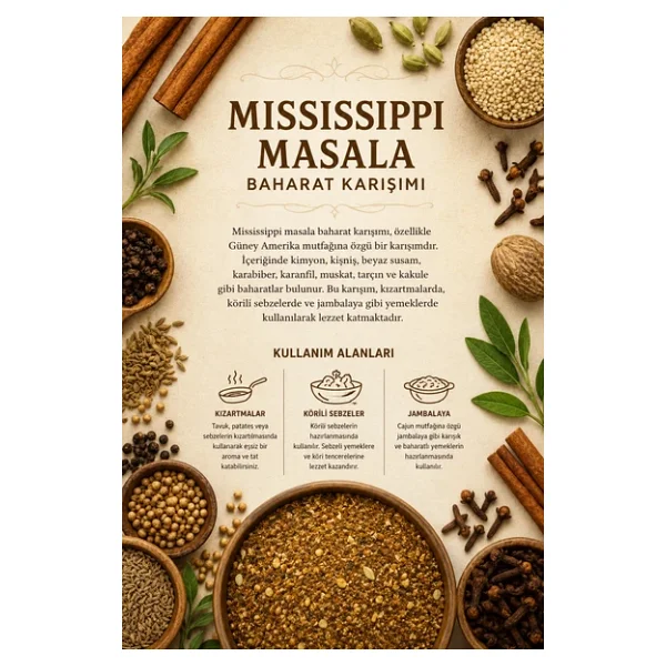 Mississippi Masala Baharat Karışımı 100 gr (1. Kalite) - Görsel 3