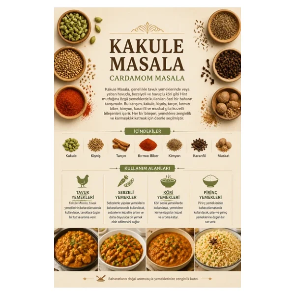 Kakule Masala 100 gr (1. Kalite) - Görsel 3