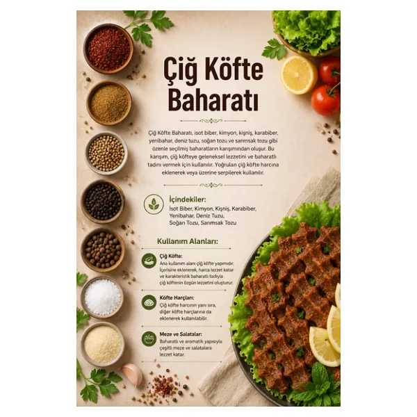 Çiğ Köfte Baharatı 100 gr (1. Kalite) - Görsel 3