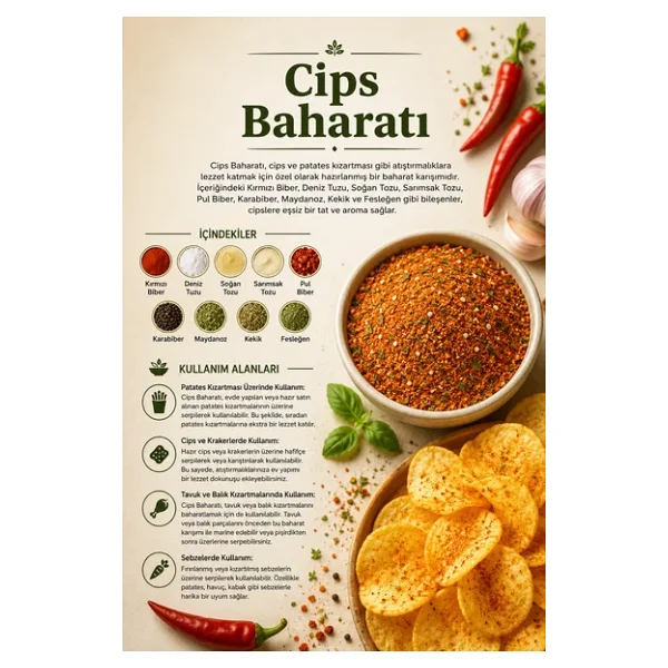 Cips Baharatı 500 gr (1. Kalite) - Görsel 3